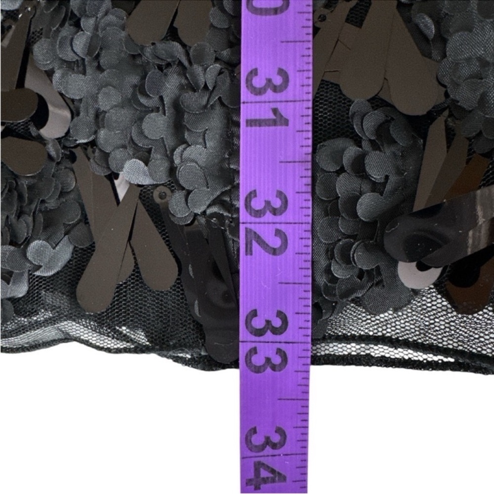 ZARA Black Sequin Bead Pallete Mini Dress, Satin Straps, Size M. - Picture 11 of 11
